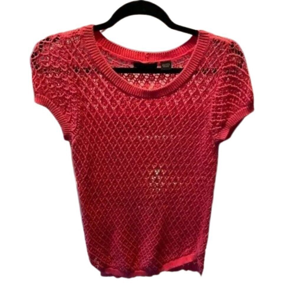 Jeanne Pierre Light Pink Knit Sweater Top Size Medium